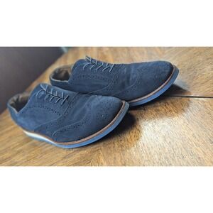 Vintage Polo Ralph Lauren Blue Suede Leather Oxford Casual Shoes 13D JOHNSLY 130